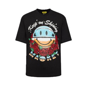 Market Smiley Keep On Shining Tee - Pánske - Tričko MARKET - Čierne - 399001061 - Veľkosť: S