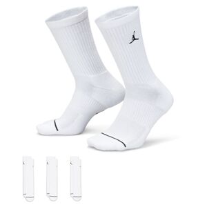Jordan Everyday Crew Socks 3-Pack White - Unisex - Ponožky Jordan - Biele - DX9632-100 - Veľkosť: S
