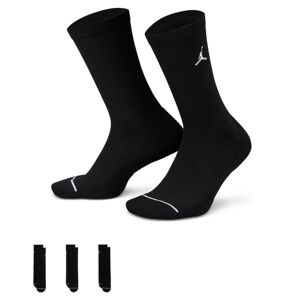 Jordan Everyday Crew Socks 3-Pack Black - Unisex - Ponožky Jordan - Čierne - DX9632-010 - Veľkosť: L