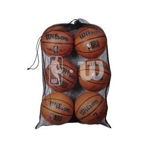 Wilson NBA 6 Ball Mesh Carry Bag Black - Unisex - Doplnok Wilson - Čierne - WTBA70030 - Veľkosť: UNI