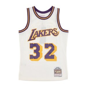 Mitchell & Ness NBA La Lakers Magic Johnson Off White Team Color Swingman Jersey - Pánske - Dres Mitchell & Ness - Biele - TFSM5052-LAL84EJHOFWH - Veľ