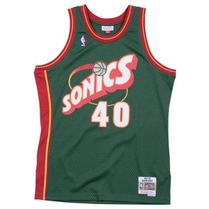 Mitchell & Ness NBA Seattle SuperSonics Shawn Kemp Swingman Jersey - Pánske - Dres Mitchell & Ness - Zelené - SMJYGS18209-SSUDKGN95SKE - Veľkosť: 2XL