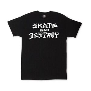 Thrasher Skate Mag Skate & Destroy Short Sleeve Tee Black - Pánske - Tričko Thrasher - Čierne - 110103-BLCK - Veľkosť: M