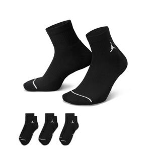 Jordan Everyday Ankle Socks 3-Pack Black - Unisex - Ponožky Jordan - Čierne - DX9655-010 - Veľkosť: S