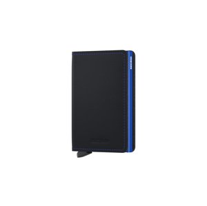 Secrid Slimwallet Matte Black & Blue - Unisex - Doplnok Secrid - Čierne - SM-Black-Blue - Veľkosť: UNI