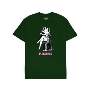 Pleasures French Kiss Tee Hunter Green - Pánske - Tričko Pleasures - Zelené - P23W051-GREEN - Veľkosť: XL