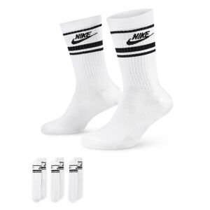 Nike Sportswear Dri-FIT Everyday Essential Crew 3-Pack Socks White Black - Unisex - Ponožky Nike - Biele - DX5089-103 - Veľkosť: L