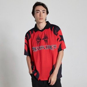 Pleasures Afterlife Soccer Jersey Red - Pánske - Dres Pleasures - Červené - P24SU013-RED - Veľkosť: XL