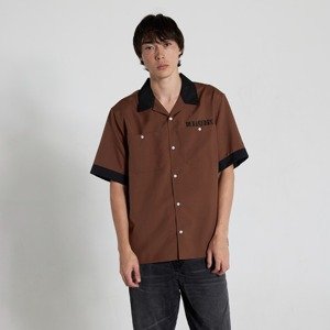 Pleasures Daisy Bowling Button Down Brown - Pánske - Košeľa Pleasures - Hnedé - P24SU001-BROWN - Veľkosť: L