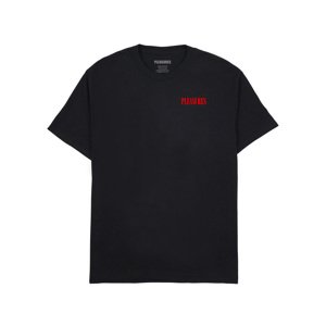 Pleasures Vertical Tee Black - Pánske - Tričko Pleasures - Čierne - P24SU055-BLACK - Veľkosť: M