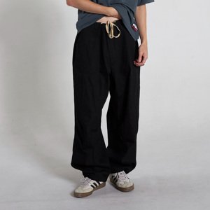 Pleasures Wander Wide Leg Pants Black - Pánske - Nohavice Pleasures - Čierne - P24SU039-BLACK - Veľkosť: M