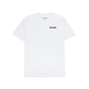 Pleasures Vertical Tee White - Pánske - Tričko Pleasures - Biele - P24SU055-WHITE - Veľkosť: L
