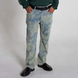 Pleasures Dizzy 5 Pocket Denim Yellow - Pánske - Nohavice Pleasures - Žlté - P24SU031-YELLOW - Veľkosť: 30