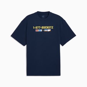 Puma Step Up Your Game Tee Navy - Pánske - Tričko Puma - Modré - 627154-01 - Veľkosť: 2XL