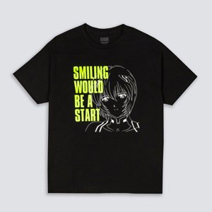 Pleasures Smiling Tee Black - Pánske - Tričko Pleasures - Čierne - P24E011-BLACK - Veľkosť: 2XL