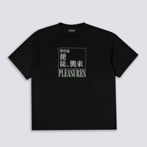 Pleasures Angel Attack Heavyweight Shirt - Pánske - Tričko Pleasures - Čierne - P24E006-BLACK - Veľkosť: M