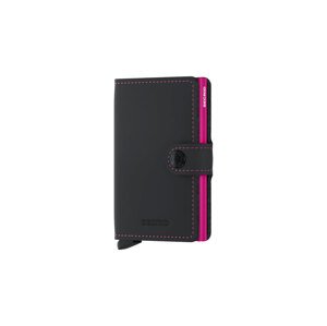 Secrid Miniwallet Matte Black & Fuchsia - Unisex - Doplnok Secrid - Čierne - MM-Black-Fuchsia - Veľkosť: UNI
