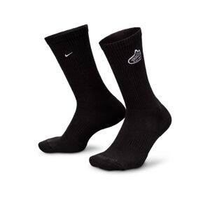 Nike Everyday Plus Cushioned Uptemto Patch Crew Socks Black/White - Unisex - Ponožky Nike - Čierne - HJ0916-010 - Veľkosť: L