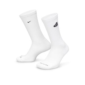 Nike Everyday Plus Cushioned Uptemto Patch Crew Socks White/Black - Unisex - Ponožky Nike - Biele - HJ0916-100 - Veľkosť: S