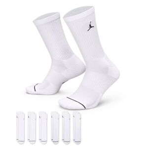 Jordan Cush Crew Socks 6-Pair - Unisex - Ponožky Jordan - Biele - HV6228-100 - Veľkosť: XL