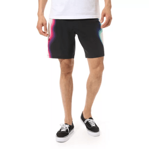 Vans Warped Sidestrap Boardshorts - Pánske - Kraťasy Vans - Čierne - VN0A49QVBLK - Veľkosť: 34