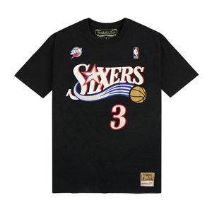 Mitchell & Ness NBA Allen Iverson Philadelphia 76ers Tee - Pánske - Tričko Mitchell & Ness - Čierne - BMTRINTL1074-P76AIBLCK - Veľkosť: XL