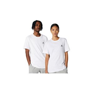 Converse Go-To Embroidered Star Chevron Standard Fit T-Shirt - Unisex - Tričko Converse - Biele - 10023876-A01 - Veľkosť: L
