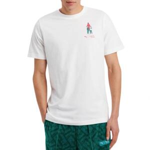 Puma X Squid Game Graphic Tee White - Pánske - Tričko Puma - Biele - 627426-02 - Veľkosť: L