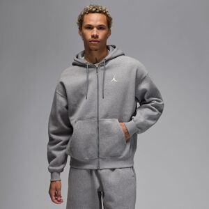 Jordan Brooklyn Fleece Oversized Full-Zip Hoodie Carbon Heather - Pánske - Mikina Jordan - Sivé - IB7231-091 - Veľkosť: L