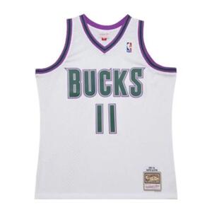 Mitchell & Ness NBA White Bucks 1999 Rafer Alston Jersey - Pánske - Dres Mitchell & Ness - Biele - JY8730-MBUWHIT - Veľkosť: XL