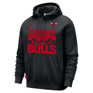 Nike NBA Chicago Bulls Club Courtside Pullover Hoodie - Pánske - Mikina Nike - Čierne - FZ7687-010 - Veľkosť: L