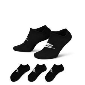 Nike Sportswear Everyday Essential No-Show 3-Pack Socks Black - Unisex - Ponožky Nike - Čierne - DX5075-010 - Veľkosť: L