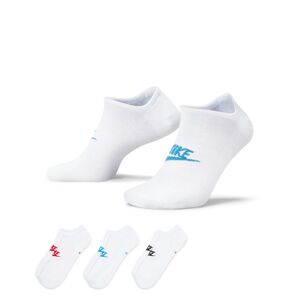 Nike Sportswear Everyday Essential No-Show 3-Pack Socks Multi-Color - Unisex - Ponožky Nike - Biele - DX5075-911 - Veľkosť: XL