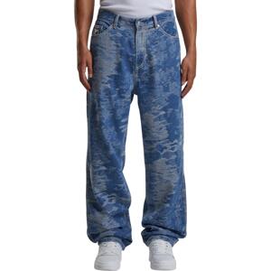 Karl Kani Og K Distress Camo Five Pocket Denim - Pánske - Nohavice Karl Kani - Modré - 60000106 - Veľkosť: 30