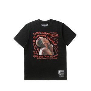 Mitchell & Ness NBA Chicago Bulls Dennis Rodman Player Abstract Tee - Pánske - Tričko Mitchell & Ness - Čierne - SS12542-CBUBLCKDR - Veľkosť: M