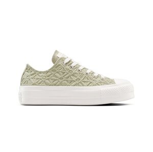 Converse Chuck Taylor All Star Lift Platform Textured Material - Dámske - Tenisky Converse - Zelené - A13524C - Veľkosť: 39